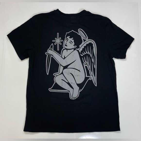 Archangel Graphic T-shirt Men Large Black Short Sleeve - Picture 1 of 6